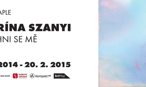 Plakát v tiskové kvalitě k výstavě Katarína Szanyi - Nadechni se mě.